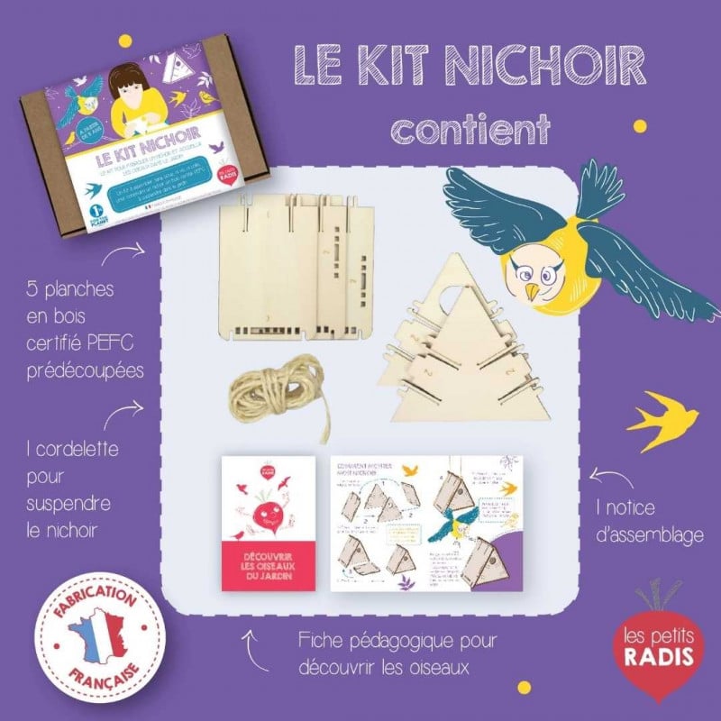 Radis & Capucine Kit Mangeoire à Oiseaux, 1 kit - Bloomling France