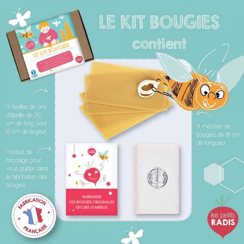 IVSUN Kit de fabrication de bougies kit bougie a faire soi meme adulte avec  de la cire d'abeille, huiles essentielles comme cadeau fête des mères :  : Cuisine et Maison