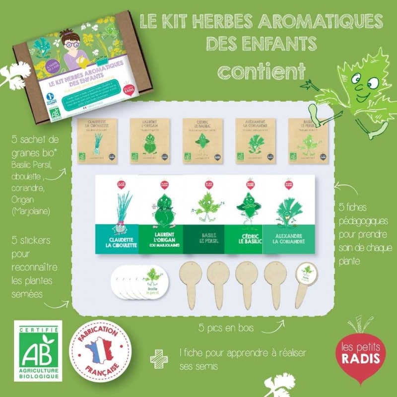 Kit Herbes Aromatiques BIO - Les Petits Radis