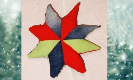 Une étoile en patchwork pour le sapin